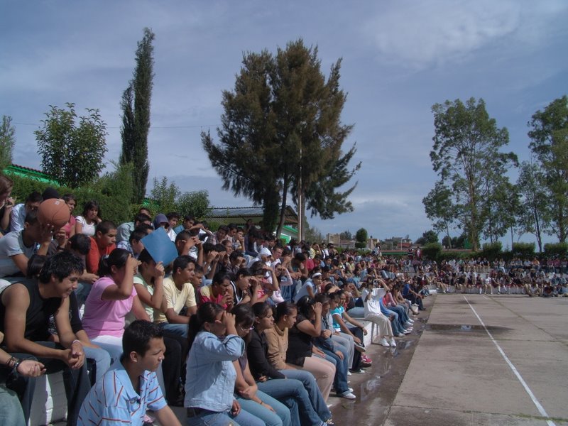 Students in Durango gathered at their school to welcome the YTC contingent and a new computer lab